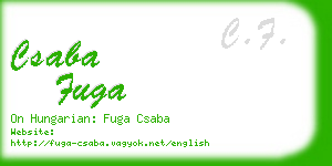csaba fuga business card